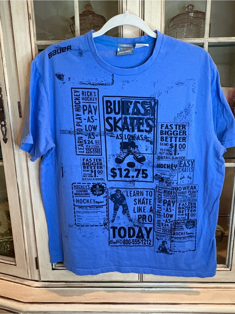 Bauer Light Blue Short-Sleeve Graphic Hockey Tee